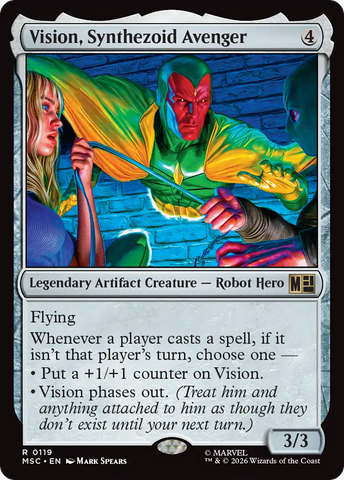 Vision, Synthezoid Avenger (Surge Foil) [Marvel Super Heroes Commander]