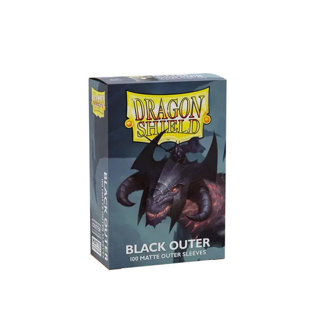 Dragon Shield: 100ct Outer Sleeves - Matte Black (Standard)