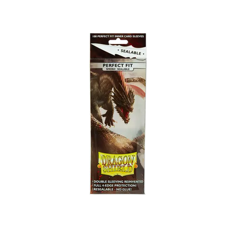 Dragon Shield: Standard Size 100ct Inner Sleeves - Perfect Fit Sealable (Smoke)