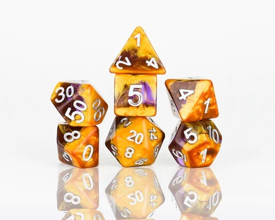 Sirius Dice: Amethyst Geode Dice Set