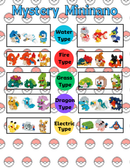 Mystery Mininano - Random Type Pokemon