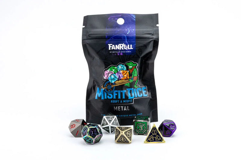 Fanroll Misfit Metal Dice Mystery Bag - 7pc Set
