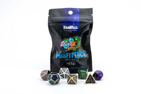 Fanroll Misfit Metal Dice Mystery Bag - 7pc Set