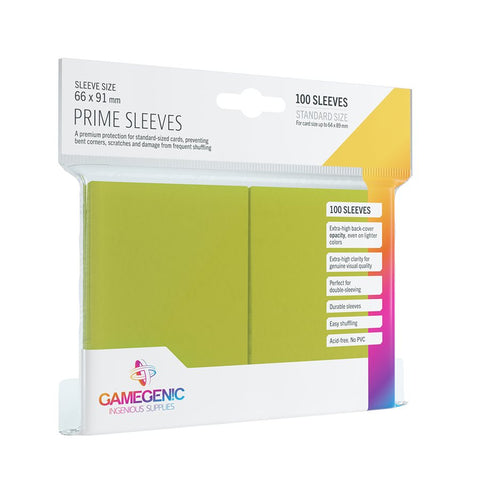 Gamegenic: Standard Size Prime Sleeves - Lime (100ct)
