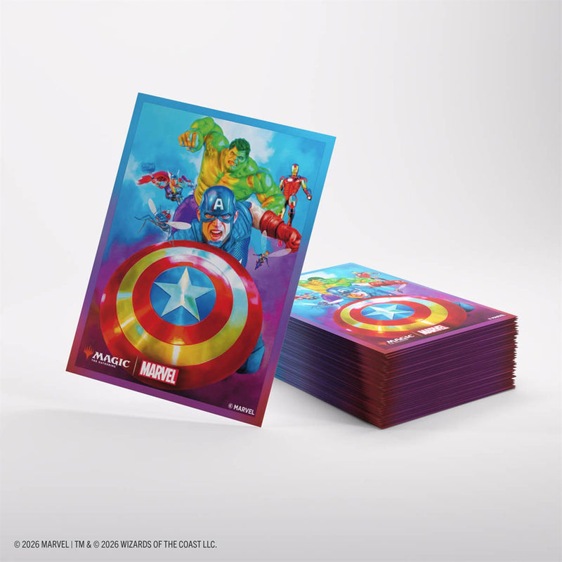 Gamegenic - Premium Art Sleeves (105pcs) - MTG: Marvel Super Heroes - Captain America, Team Leader