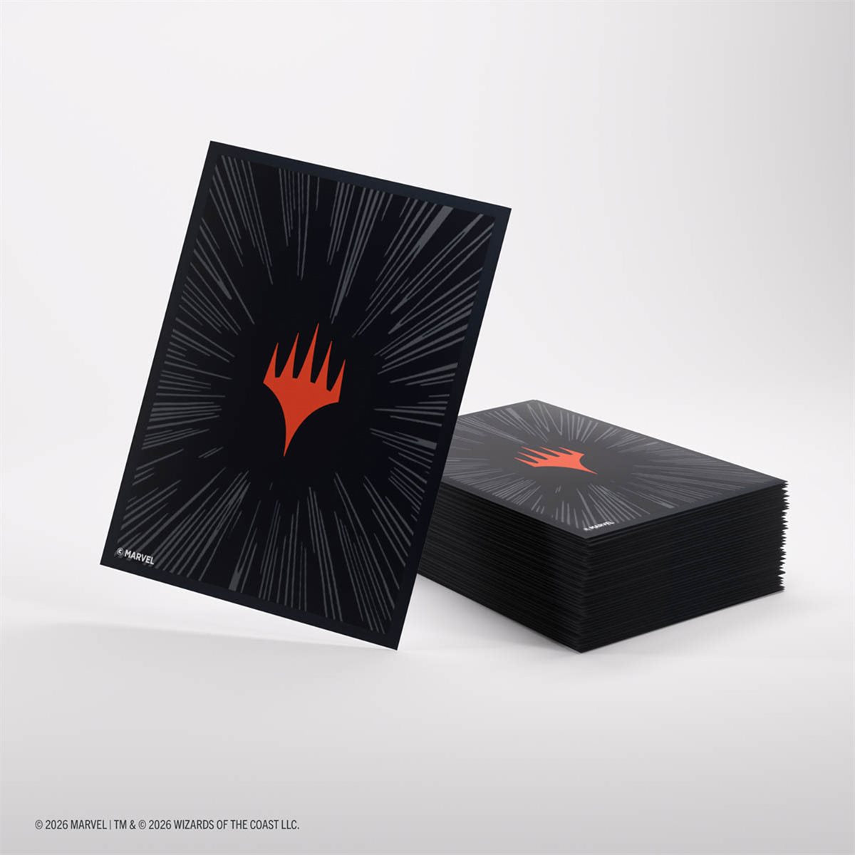 Gamegenic - Premium Double Sleeving Pack (105pcs) - MTG: Marvel Super Heroes - Black Comic Burst