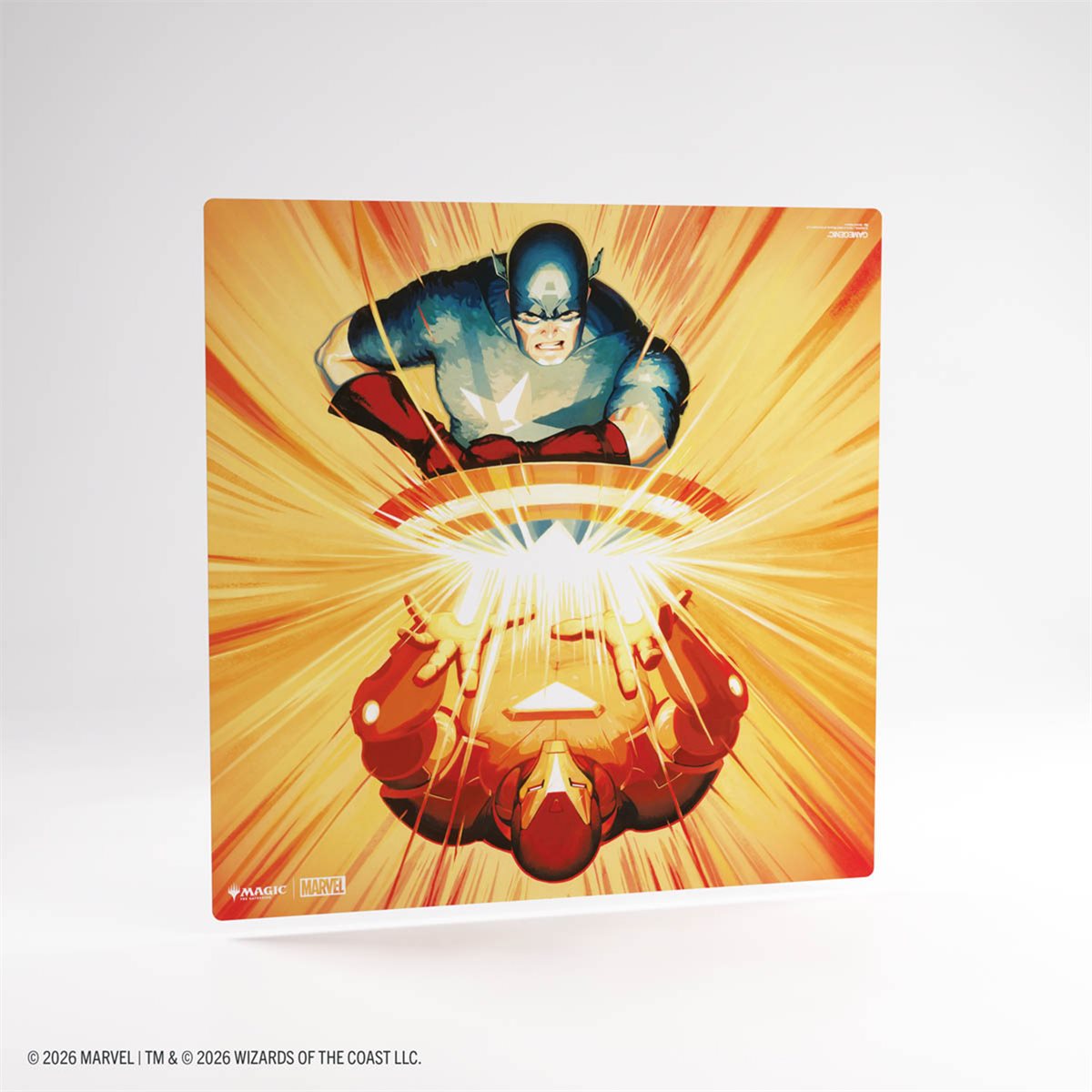 Gamegenic - 2-Player Prime Playmat - MTG: Marvel Super Heroes - Iron Man/Captain America