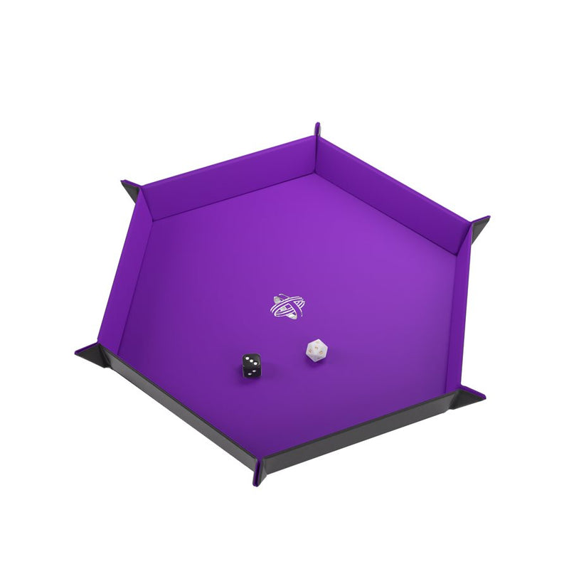 Gamegenic - Magnetic Dice Tray - Hexagonal Purple/Black