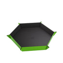 Gamegenic - Magnetic Dice Tray - Hexagonal Green/Black