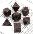 Metal Polyhedral Dice Set - Worn Copper (7pc)