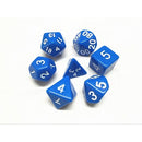 HD Polyhedral 7 Dice Set Blue opaque dice