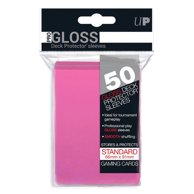 Ultra PRO: Standard 50ct Sleeves - PRO-Gloss (Bright Pink)