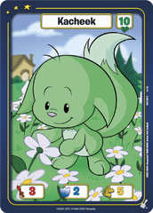 Kacheek (Green) - Defenders of Neopia - 1st Edition