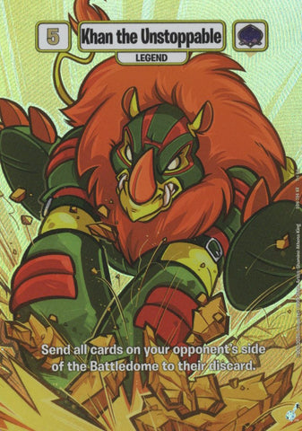 Khan the Unstoppable - Borderless XR - Defenders of Neopia - 1st Edition