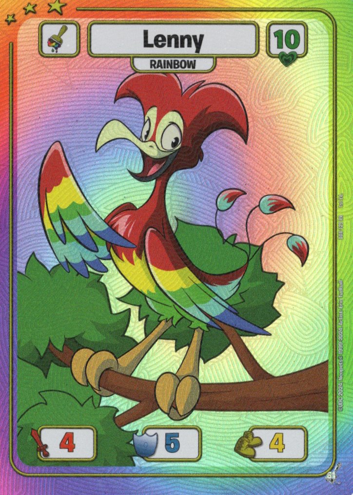 Lenny (Rainbow) - Defenders of Neopia - 1st Edition