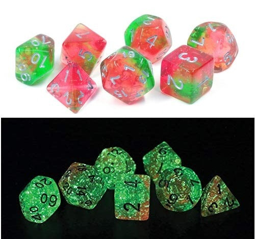 Sirius Dice: Poly Dice Set - Lotus Glowworm (7)