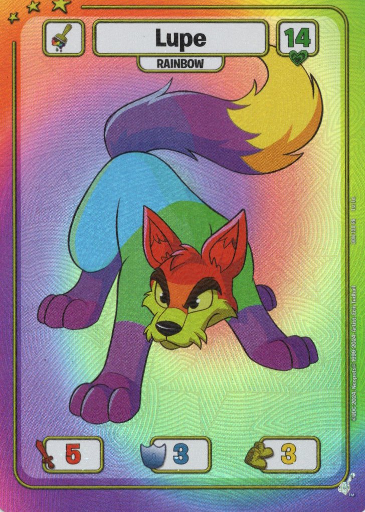 Lupe (Rainbow) - Defenders of Neopia - 1st Edition