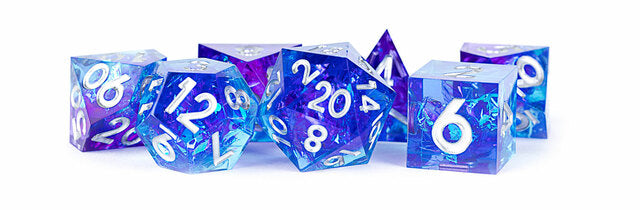 FanRoll - Oceanic Flare - Handcrafted Sharp Edge Dice Set