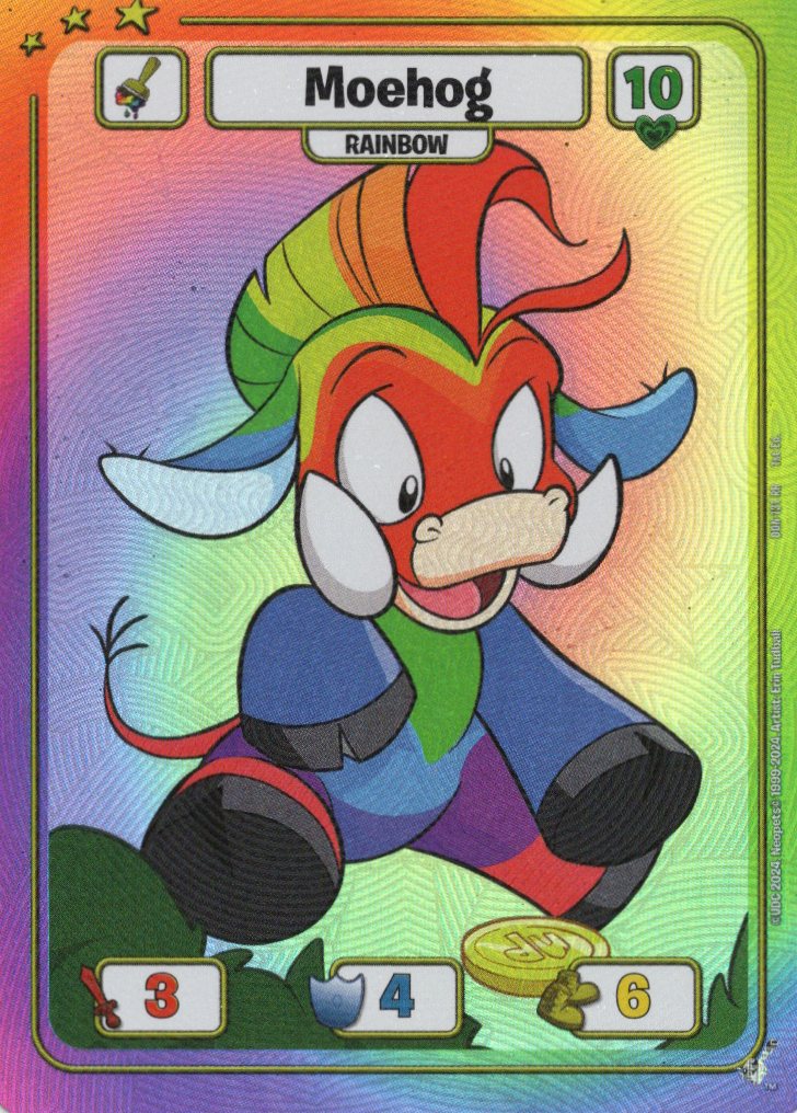 Moehog (Rainbow) - Defenders of Neopia - 1st Edition