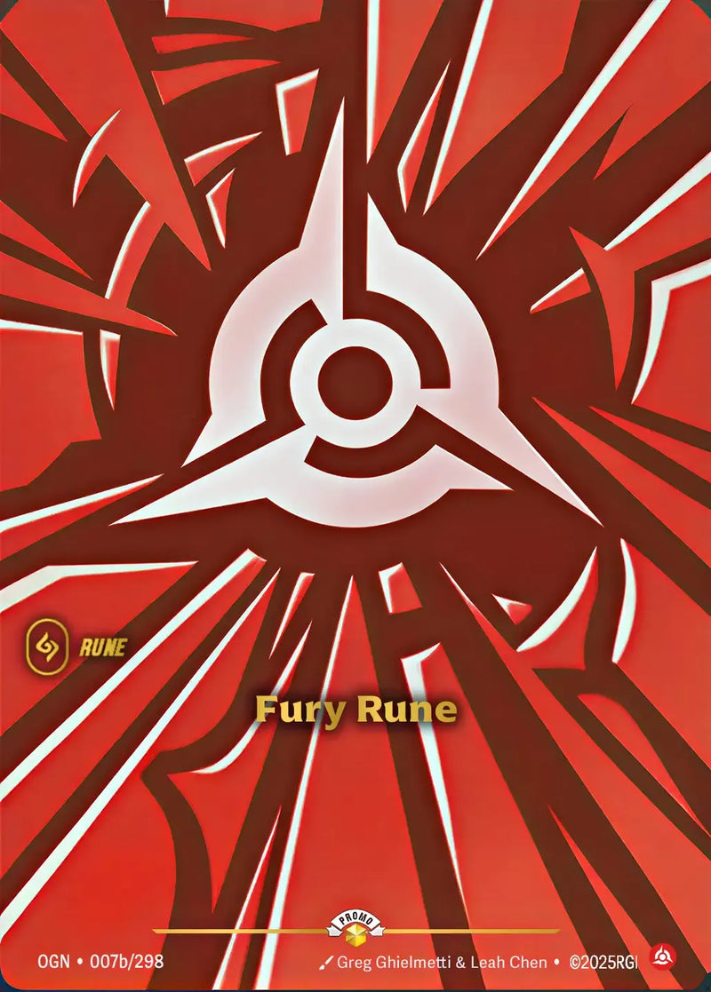 front of card Fury Rune [Organized Play Promos] 