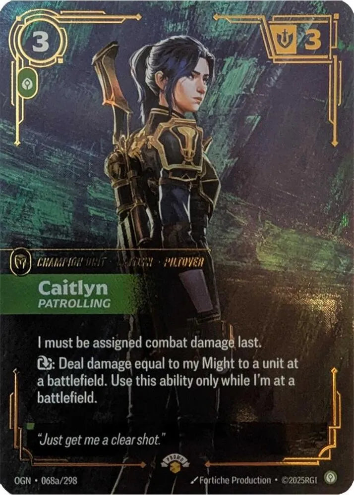 front of card Caitlyn - Patrolling [Promotional Cards] 