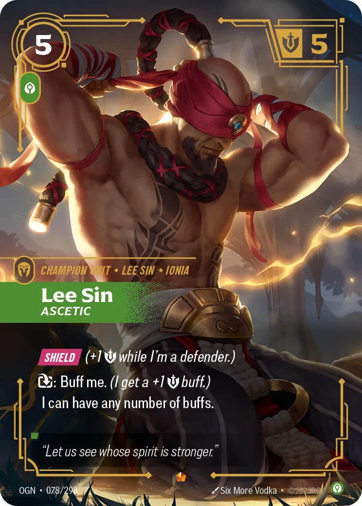 front of card Lee Sin - Ascetic [Organized Play Promos] 