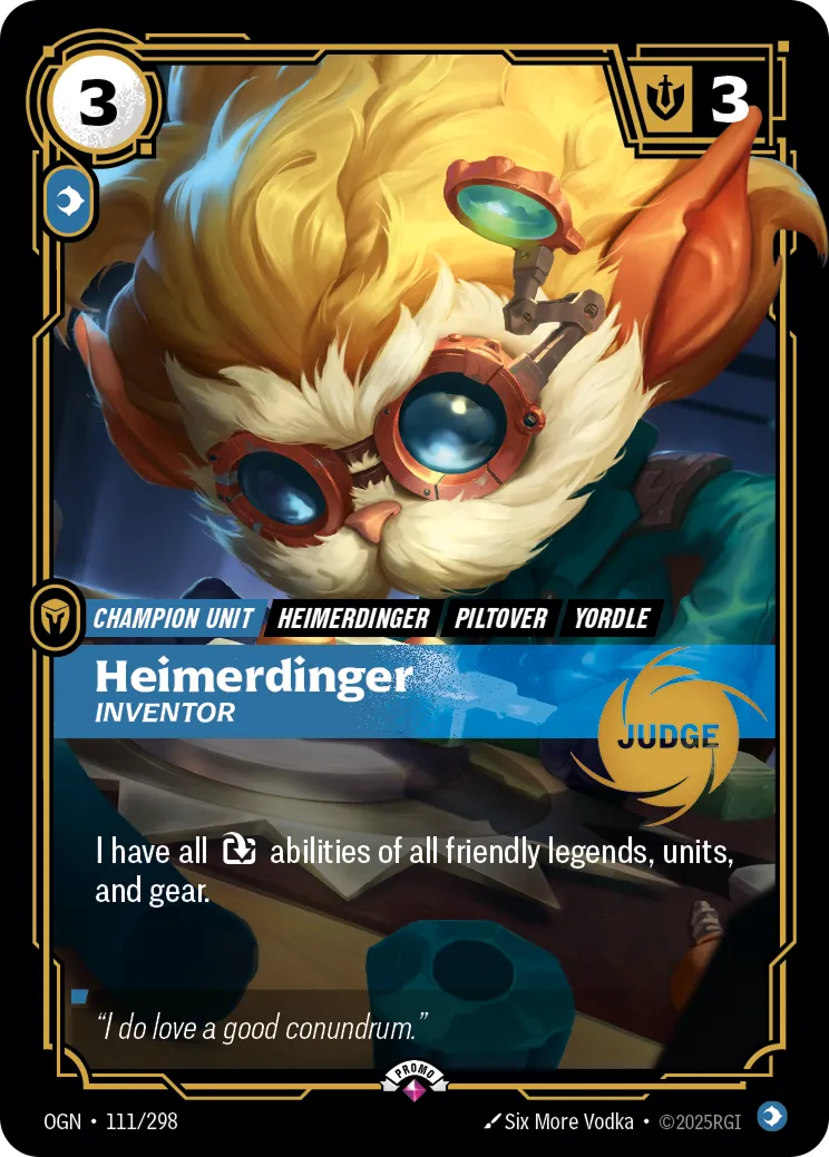 front of card Heimerdinger - Inventor [Judge Promos] 