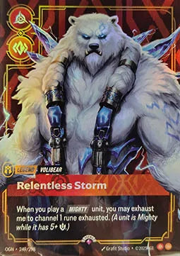 front of card Volibear - Relentless Storm (Metal) (Prize Wall) [Organized Play Promos] 