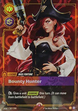 front of card Miss Fortune - Bounty Hunter (Metal) (Prize Wall) [Organized Play Promos] 