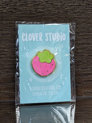 Clover Studio - Kawaii Strawberry - Enamel Pin