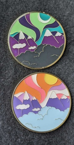 CloverAlters - Magic the Gathering Day/Night Token - Enamel Coin