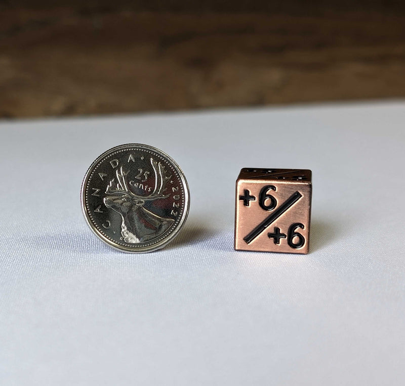 Individual Counter Dice Token: Metal Series Copper: +1/+1