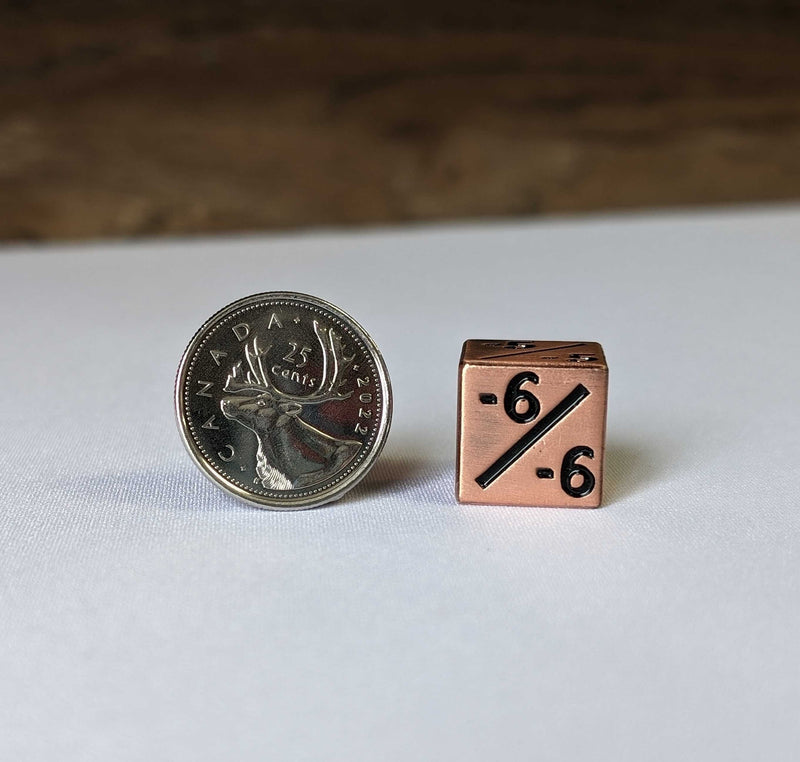 Individual Counter Dice Token: Metal Series Copper: -1/-1