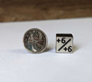 Individual Counter Dice Token: Metal Series Silver: +1/+1