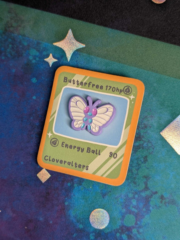 CloverAlters - Kawaii Butterfree - Enamel Pin