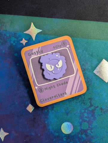 CloverAlters - Kawaii Gastly - Enamel Pin