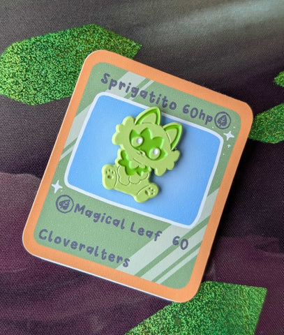 CloverAlters - Kawaii Pokemon Sprigatito - Enamel Pin
