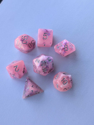 Pink Butterfly Princess Dice Set