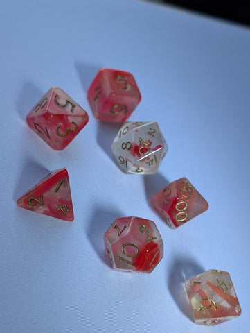 Scarlet Swirl Dice Set