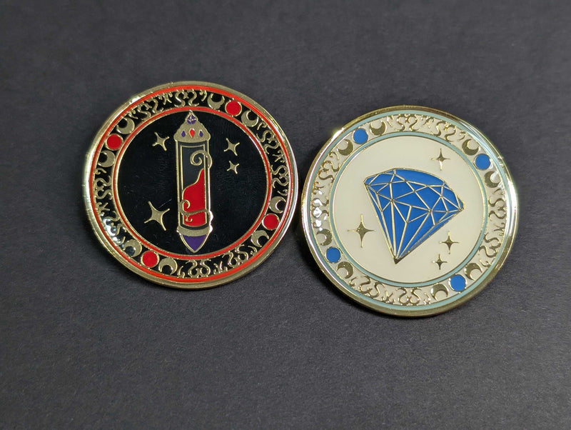 CloverAlters - MTG Treasure//Blood - Enamel Coin