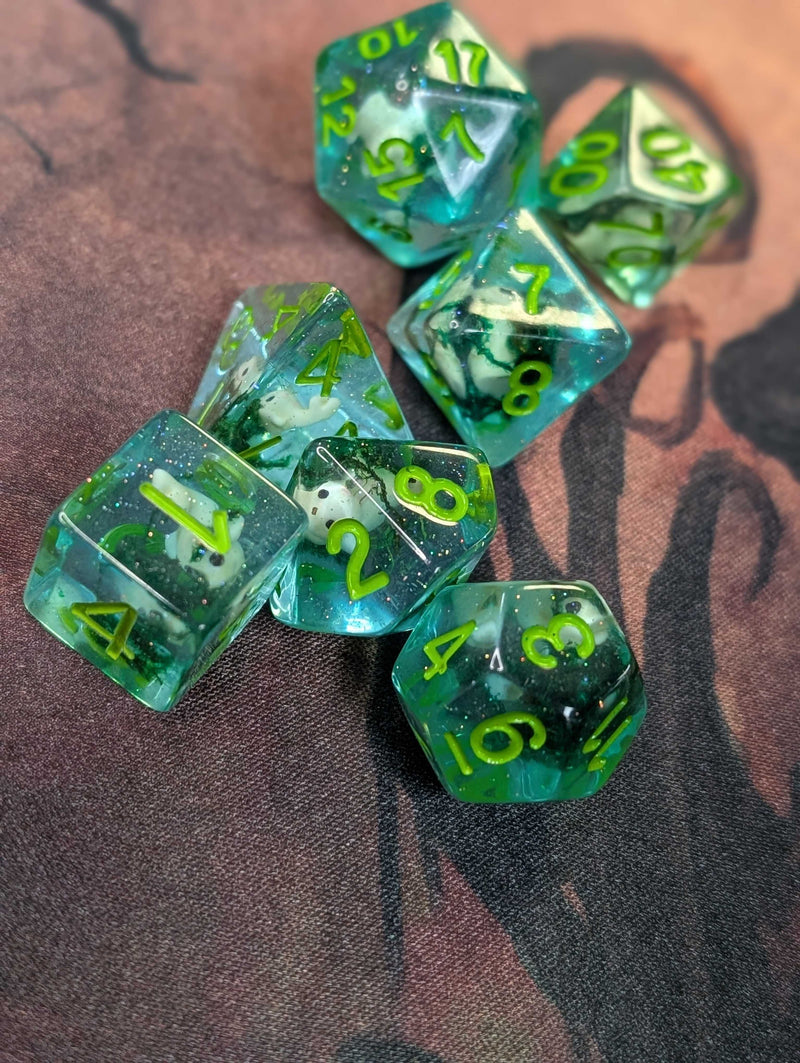 White Sea Creature Dice Set