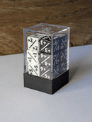 Mini Counter Dice Token Set of 12: (+1/+1) ONLY - Opaque Black & White