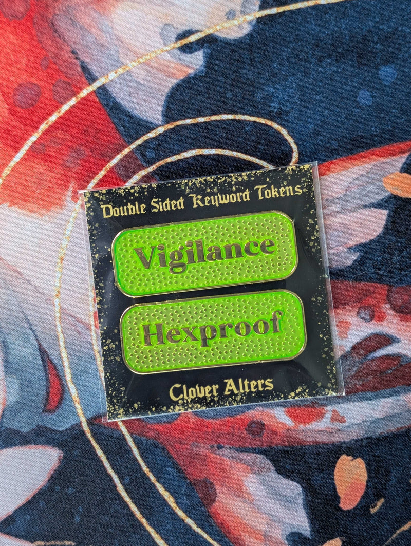 CloverAlters - Double Sided Keyword Tokens - Vigilance/Hexproof