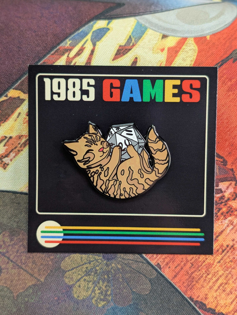 1985 Games - Enamel Pin - Dice Kitty
