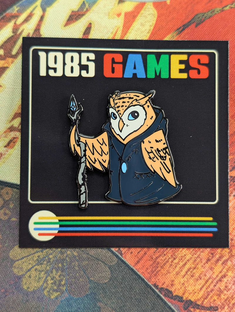 1985 Games - Enamel Pin - Owl Wizard