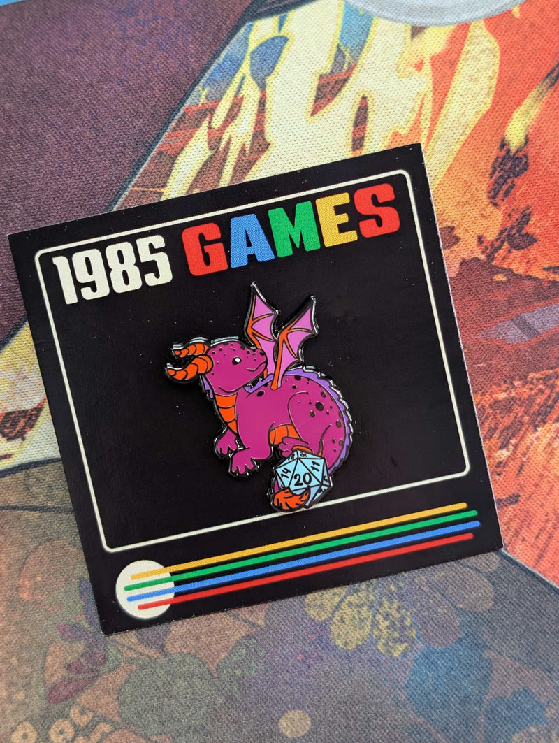 1985 Games - Enamel Pin - Dice Wyrm