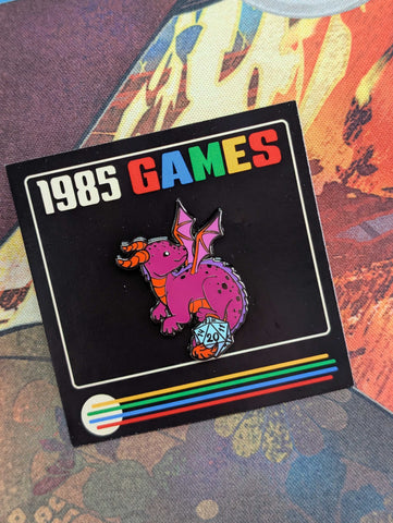 1985 Games - Enamel Pin - Dice Wyrm
