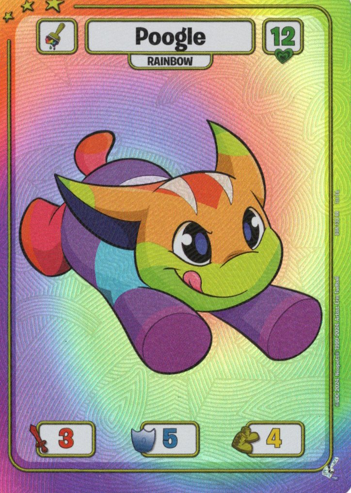 Poogle (Rainbow) - Defenders of Neopia - 1st Edition