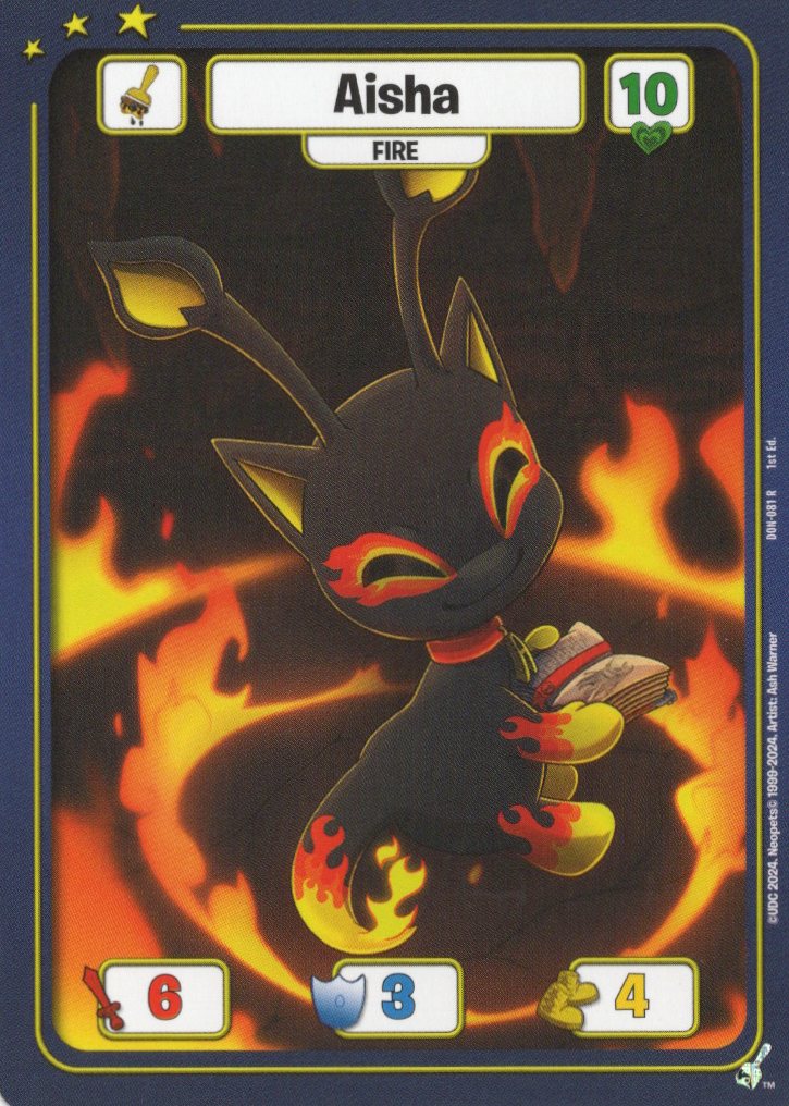 Aisha (Fire) - Defenders of Neopia - 1st Edition