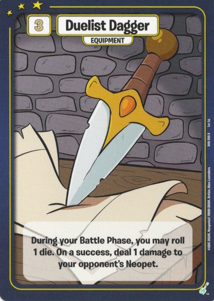 Duelist Dagger - Defenders of Neopia - 1st Edition